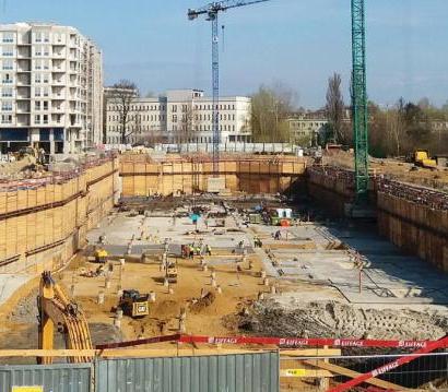 Aarsleff wykonał zabezpieczenie wykopu i fundament palowy w Warszawie